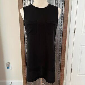 VINTAGE 90s THE LIMITED MINIMALIST JET BLACK SLEEVELESS TUNIC TOP XS
